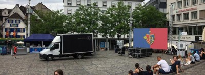 Large LED screen for Tele Basel @ Barfüsserplatz, Basel (Switzerland)