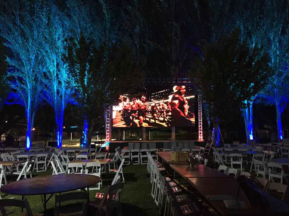 Ground support with LED screen for casino's anniversary @ Badajoz (Spain)