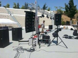 AT-06 towers with line-array and truss @ Arta (Greece)