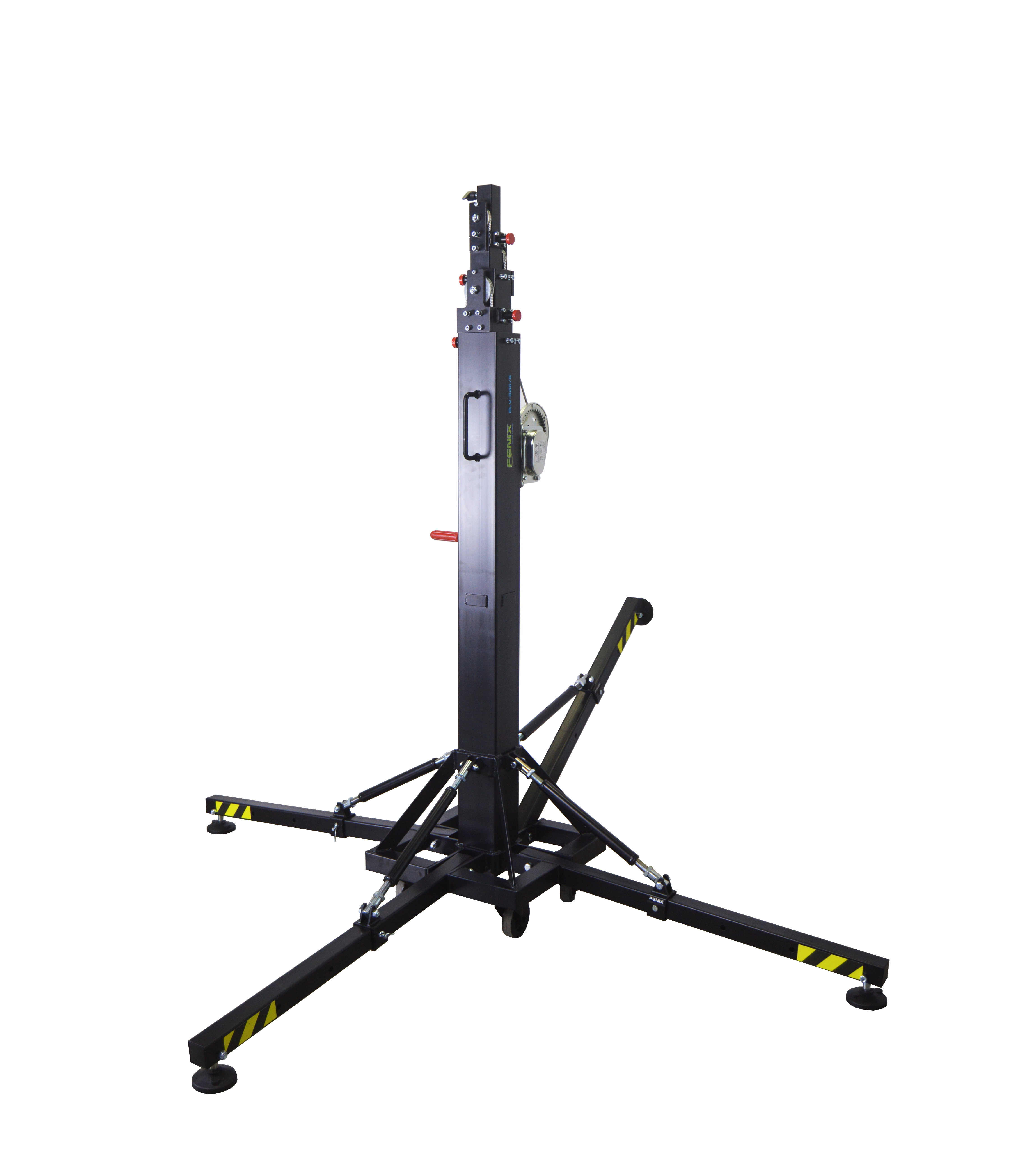 Torre elevadora telescópica con patas ajustables ELV-300/6 perfecta para eventos de interior