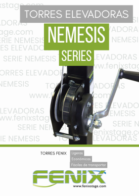 Portada catálogo torres NEMESIS FENIX Stage