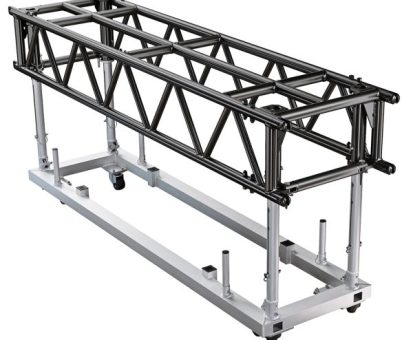 Pantalla LED instalada sobre PreRig Truss en concierto